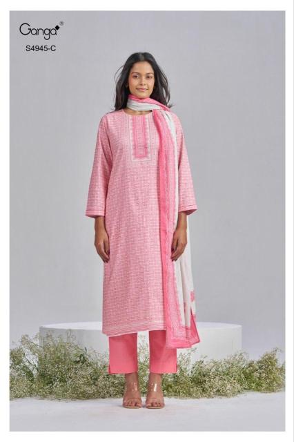 Ganga hanima 4945 wholesale dealers for dress materials in chennai